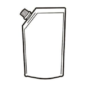 Flexible packaging pouch with spout for integrity testing.