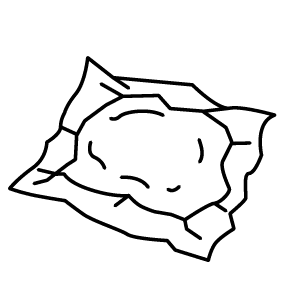 Sealed pouch being tested for leaks