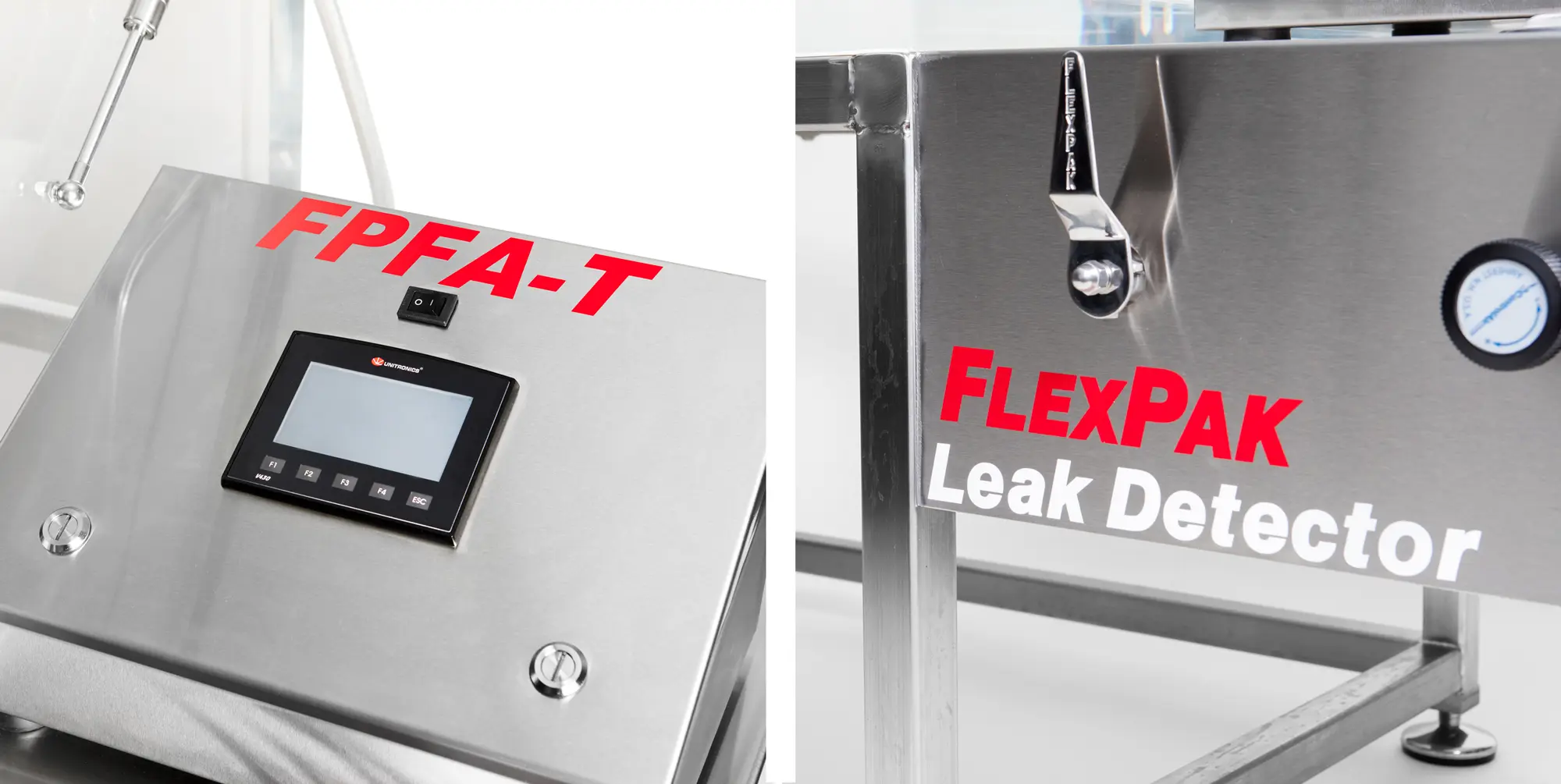 Control panel on FlexPak leak detection equipment.