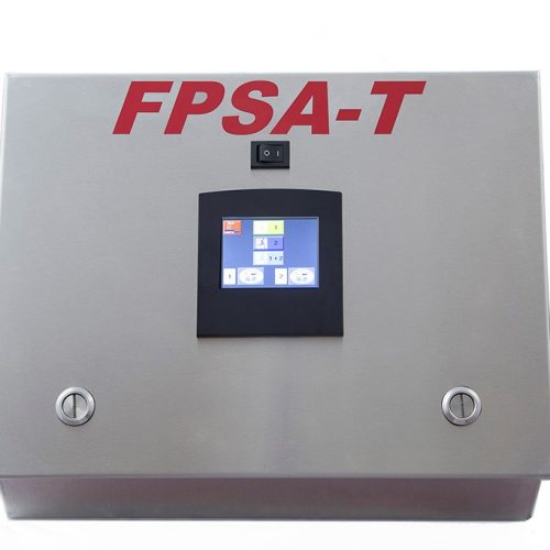 FPSA-T semi-automatic controller with 3.5 inch touch screen for FlexPak vacuum chamber leak detectors, stainless steel enclosure