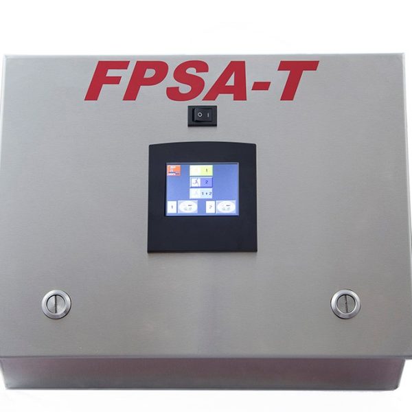 FPSA-T semi-automatic controller with 3.5 inch touch screen for FlexPak vacuum chamber leak detectors, stainless steel enclosure